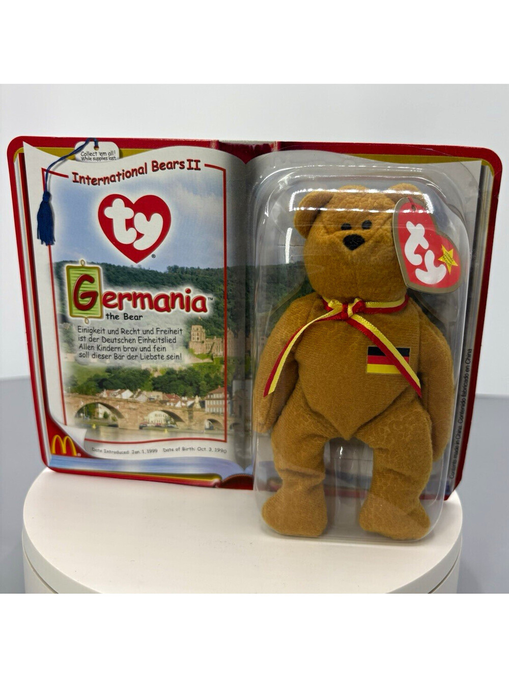 Ty Teenie Beanie Babies International Bears II Germania Bear Retired 2000